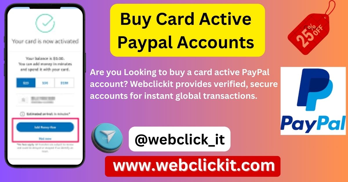 buy card active old paypal account